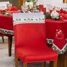 Kit Capas de Cadeira Jantar Estampadas Natalina Ajustável C/ Elástico 06 Pçs - Papai Noel - 3
