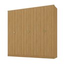 Ver imagem 2 de Guarda-Roupa Casal 100% MDF 6 Portas 4 Gavetas Brescia Marrom/Nogueira