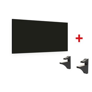 KIT PRATELEIRA STUDIO 90X30 C/ SUPORTE PRETO - BRASFORMA