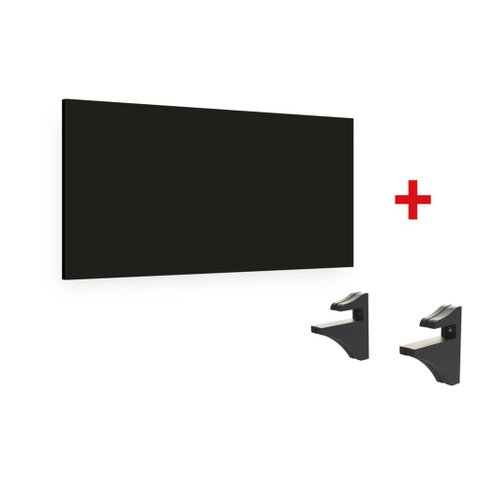 KIT PRATELEIRA STUDIO 90X30 C/ SUPORTE PRETO - BRASFORMA