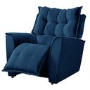 Ver imagem 5 de Poltrona da Mamãe Reclinável Carinho Veludo Azul - Star Confort