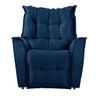 Poltrona da Mamãe Reclinável Carinho Veludo Azul - Star Confort - 3