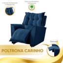 Ver imagem 7 de Poltrona da Mamãe Reclinável Carinho Veludo Azul - Star Confort