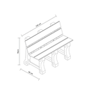 Ver imagem 5 de Banco de Jardim Madeira Plástica 1,50 M:cinza Escuro/kit Zincado Branco