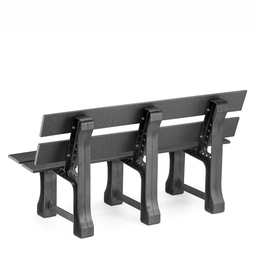 Banco de Jardim Madeira Plástica 1,50 M:cinza Escuro/kit Zincado Branco - 2