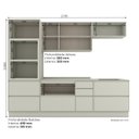 Ver imagem 4 de Cozinha Compacta 5 Peças 100% MDF com Torre Quente e Tampo para Cooktop Fineze