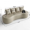 Ver imagem 3 de Sofa 3 Lugares Organico Ibiza 210 Cm Corino Cobalto Vazzano