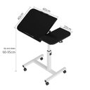 Ver mais imagens de Mesa Notebook Dupla Articulada Mesinha Altura Ajustavel Suporte Computador Jantar com Rodinhas Escri