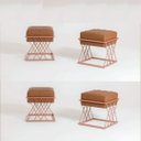 Ver imagem 1 de Kit 4 Banquetas decorativas paris-pintura cobre