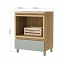 Ver imagem 6 de Gabinete de Banheiro 70cm com Caixa Organizadora Rainha 70cm Mdf Nesher