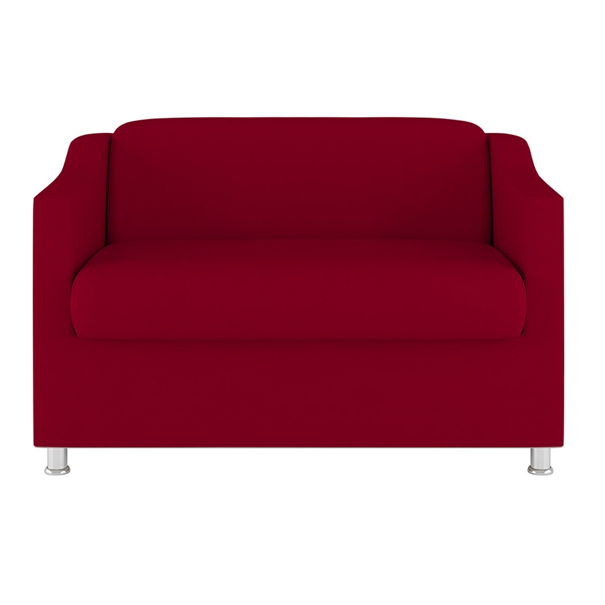 Sofá Namoradeira 2 Lugares Tilla Sala de Espera – Balaqui Decor Cor:Vermelho - 3