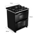 Ver imagem 3 de Fogão Brastemp 5 Bocas Duplo Forno com Air Fryer Bfd5lae