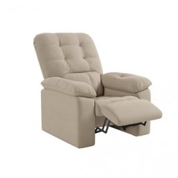 Poltrona do Papai Reclinável Suede Veludo Estoril Espresso Móveis - 2