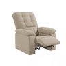 Poltrona do Papai Reclinável Suede Veludo Estoril Espresso Móveis - 2