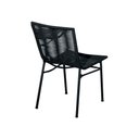 Ver imagem 3 de Kit 8 Cadeiras Corda Náutica Prime em Alumínio Preto