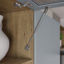 Ver imagem 4 de Armário para Forno de Cozinha Axé 4 Portas 1 Prateleira Cinza Bertolini
