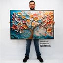 Ver imagem 2 de Quadro Decorativo Caixa Floral Luxo Primavera Colorida Tacolado Moldura Caixa Alta 4,5cm Madeira com