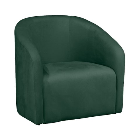 Poltrona Decorativa Lara Veludo Verde - Vallisa Decor