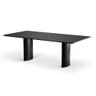 Mesa Jantar Perth Retangular Carvalho Preto Tampo Preto Acetinado 220cm - 68741 - 1