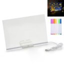 Ver imagem 1 de Lousa Luminaria Led Quadro Caneta Anotaçoes Desenho Escrita Recado Mesa Trabalho Escritorio Casa Sal