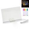 Lousa Luminaria Led Quadro Caneta Anotaçoes Desenho Escrita Recado Mesa Trabalho Escritorio Casa Sal - 1