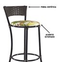 Ver imagem 2 de Kit Com 8 Banquetas Alta Forts Verde Floral, Fibra Uv Bancada, área Goumert, Bar, Piscina, Balcão