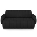 Ver imagem 3 de Sofá 3 Lugares Sala Living Orgânico 188cm Fávara K01 Veludo Preto - Lyam Decor