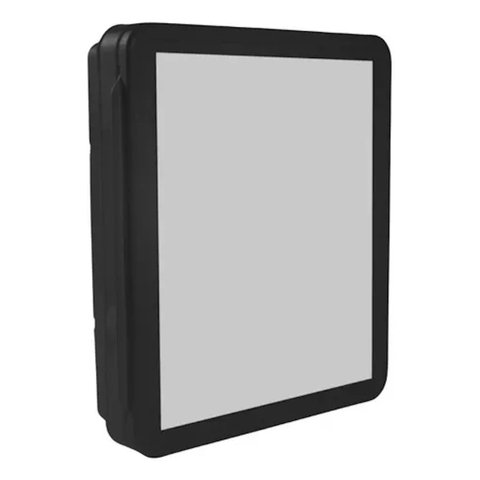 Armario Banheiro com Espelho Embutir Sobrepor Plasbohn Preto