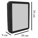 Ver imagem 3 de Armario Banheiro com Espelho Embutir Sobrepor Plasbohn Preto