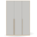 Ver imagem 3 de Guarda Roupa 3 Portas Cinza com Carvalho Malva MDF 18mm