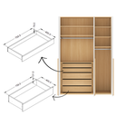 Ver imagem 5 de Guarda Roupa 3 Portas Cinza com Carvalho Malva MDF 18mm