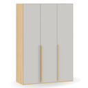 Ver imagem 2 de Guarda Roupa 3 Portas Cinza com Carvalho Malva MDF 18mm