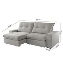 Ver imagem 5 de Sofá Athenas Linho 02 Módulos 100 Cm B25cm Meu Sofá Online A230 Linho Cinza