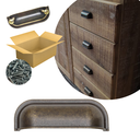 Ver imagem 1 de Puxador Concha Puxadores Moveis de Gaveta Colonial Kit 10 Pç: Ouro Velho