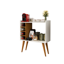 Ver imagem 7 de Aparador Buffet com Adega Bar Cantinho do Café Pés Palito Retrô Berlim - Off White com Freijó