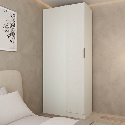 Guarda Roupa Planejado 100% MDF de Canto Linear Orion CabeCasa MadeiraOriginals Bege