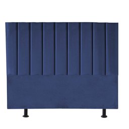 Kit Cabeceira e Calçadeira Baú Queen 160cm Cancun Suede Azul Marinho - D A DECOR - 2