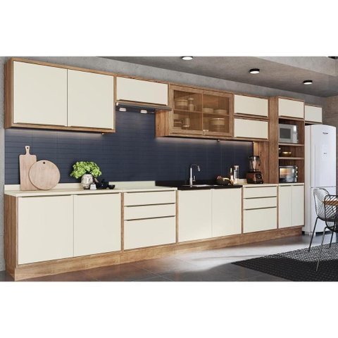 Cozinha Modulada Henn Americana Versalis 14 Peças (6aéreos+4balcões+1torrequente+3complementos)