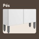 Ver mais imagens de Cozinha Compacta Aço 6 Portas 2 Gav Bco Evidence Bertolini