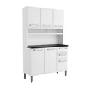 Ver imagem 2 de Cozinha Compacta Aço 6 Portas 2 Gav Bco Evidence Bertolini