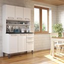 Ver imagem 1 de Cozinha Compacta Aço 6 Portas 2 Gav Bco Evidence Bertolini