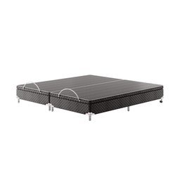 Base Box Baú Bipartido King Spubio Incofal Marrom 198x198x40cm - 1
