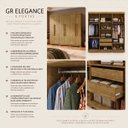 Ver imagem 2 de Guarda Roupa Casal Roupeiro 6 Portas 2 Gav Quarto Nature