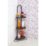 Organizador de Banheiro de Canto Chão Porta Shampoo  3 Andares – Preto - 1