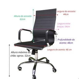 Cadeira Escritório Presidente Executiva Esteirinha Corporate Elite Preto - 4
