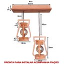 Ver imagem 2 de Luminária Lustre Pendente 3 Lampião 110/220 V