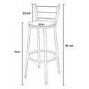 Ver imagem 5 de Banqueta Alta Ratan Hawai Preta Cappuccino Premium  