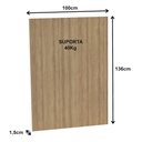 Ver imagem 3 de Painel Escritório Reunião para Tv até 37'' 100x136cm Amêndoa Pa2916