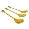 Jogo 6 Un Colher Sobremesa Luxo Design Moderno Dourado Gold 4215 Azul - 2