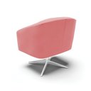 Ver imagem 5 de Poltrona Giratória Stella Suede Rosê Base Cromada - D’Rossi